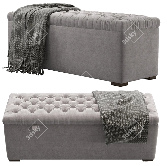 Luxury Rossini Blanket Box 3D model image 1