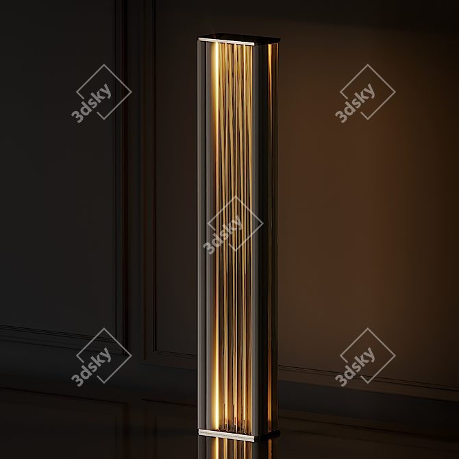 VeniceM Numa Brass Glass Floor Lamp 3D model image 2