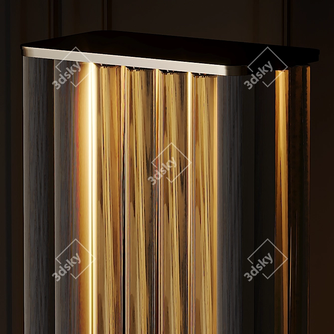 VeniceM Numa Brass Glass Floor Lamp 3D model image 3