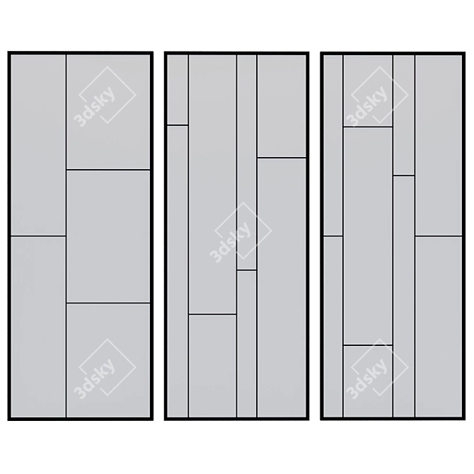 Title: Sleek Glass Partition 3D model image 3