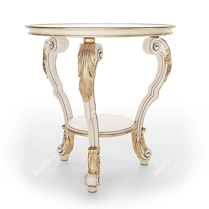 Title: Handcrafted Lorenzo Coffee Table by Romano Home 3D model image 2