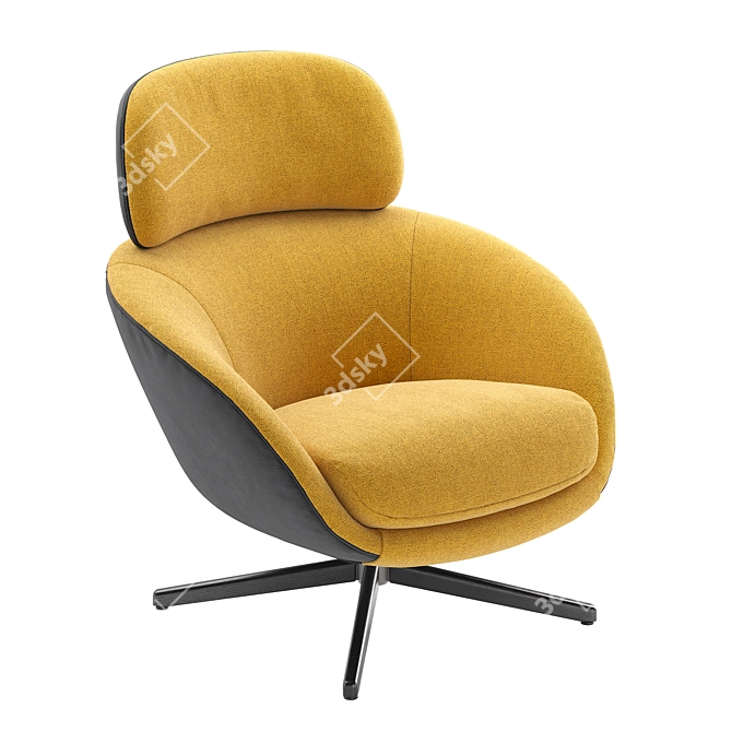 Title: Luxury Swivel Armchair by Minotti 3D model image 1