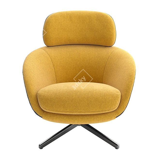 Title: Luxury Swivel Armchair by Minotti 3D model image 2