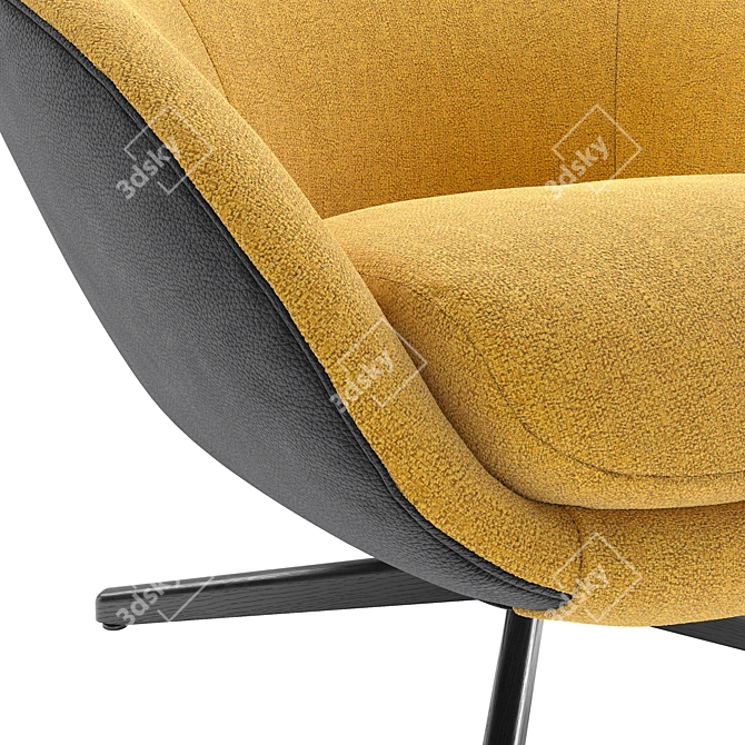 Title: Luxury Swivel Armchair by Minotti 3D model image 3