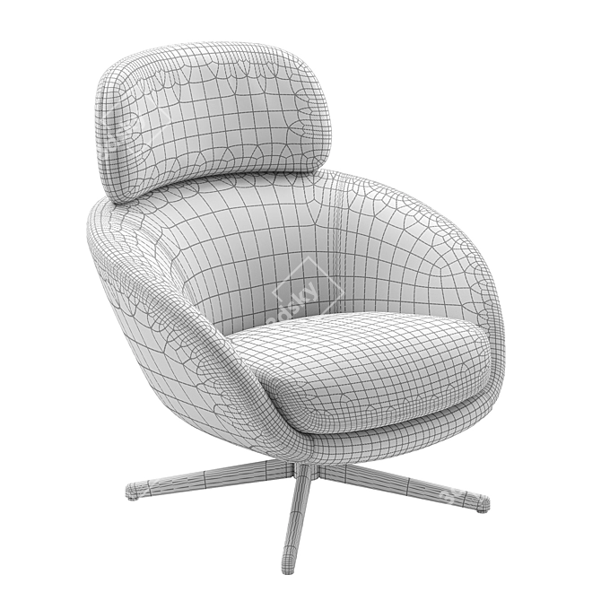 Title: Luxury Swivel Armchair by Minotti 3D model image 4