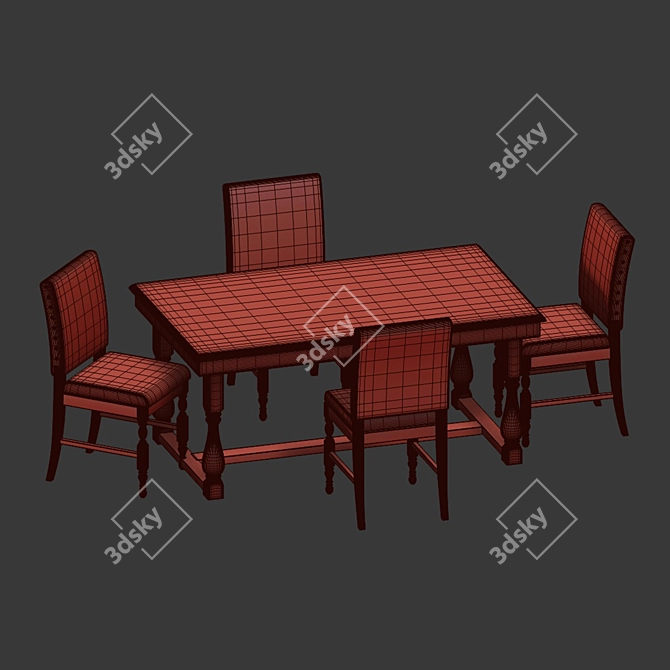 Elegant Urban Dining Experience 3D model image 2