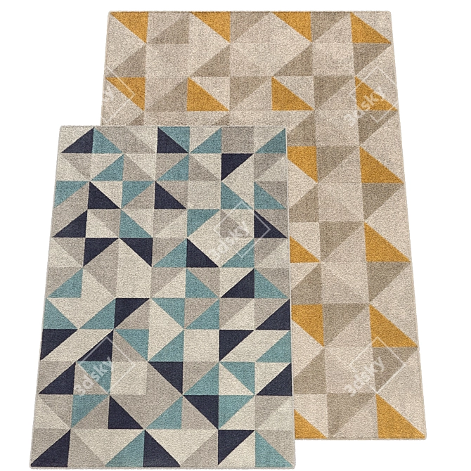 Elga Graphic Rug: Modern and Stylish 3D model image 1