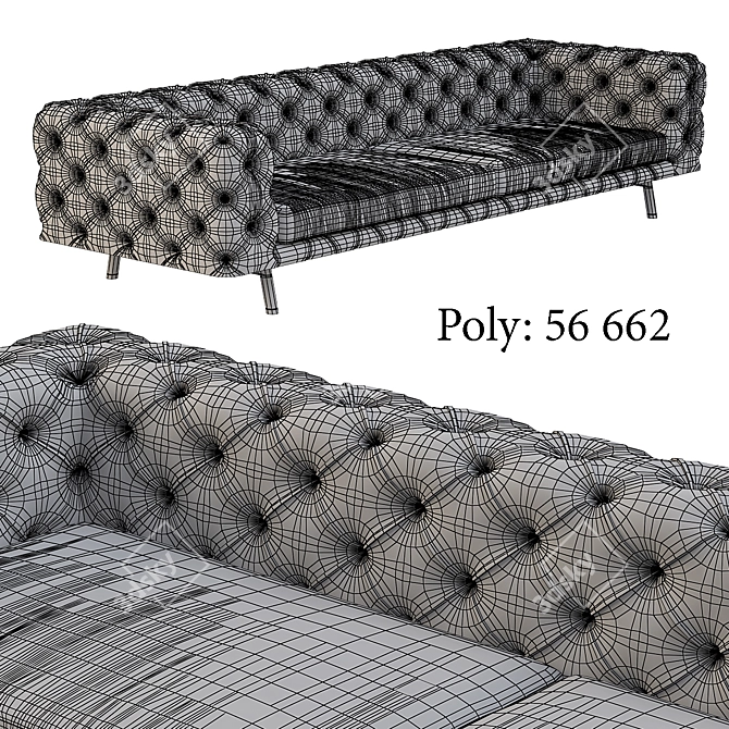 Luxurious ULIVI_SALOTTI DANIEL Sofa 3D model image 2