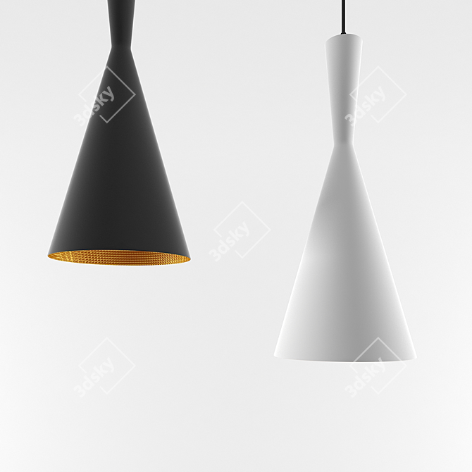 Adjustable Vintage Loft Pendant Lamp 3D model image 1