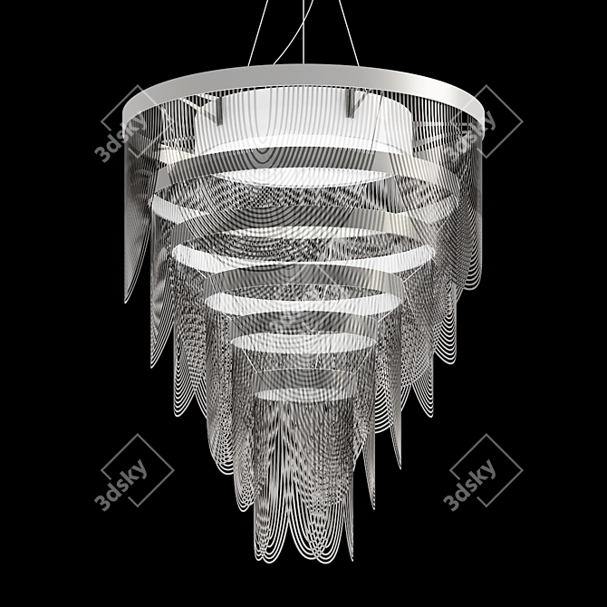 Elegant Ceremony: Hanging Lamp 3D model image 1