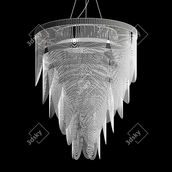 Elegant Ceremony: Hanging Lamp 3D model image 2