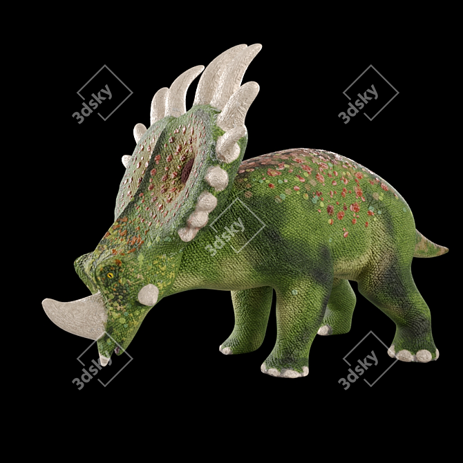 Roaming Styracosaurus Figurine 3D model image 1