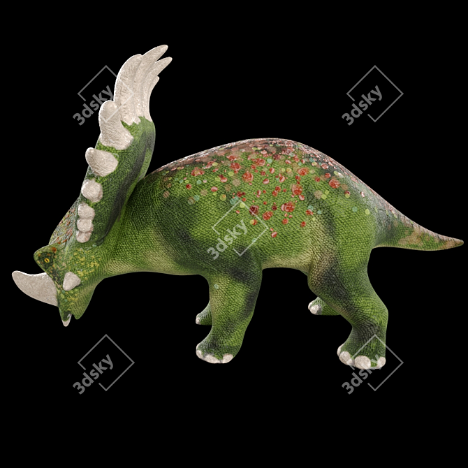 Roaming Styracosaurus Figurine 3D model image 3