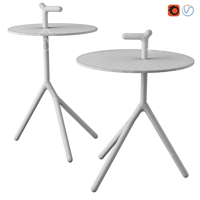 Yot: Lightweight and Stylish Side Table 3D model image 3