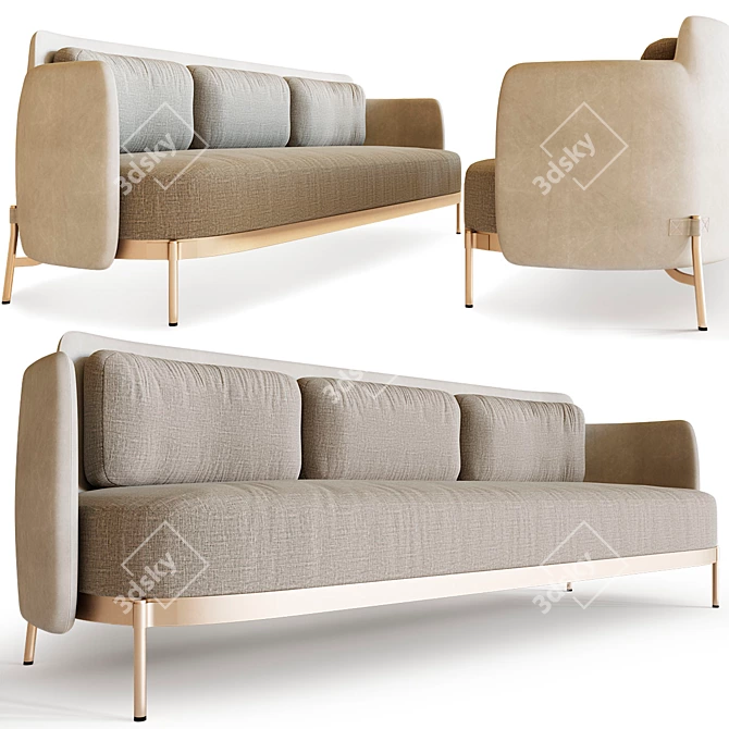 Tape Sofa: Quality and Style 3D model image 1