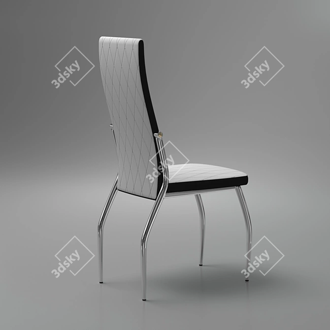 Modern White Kitchen Chair 3D model image 6