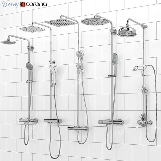 Luxury Shower Systems: Devon Devon | Ravak | GROHE 3D model image 1