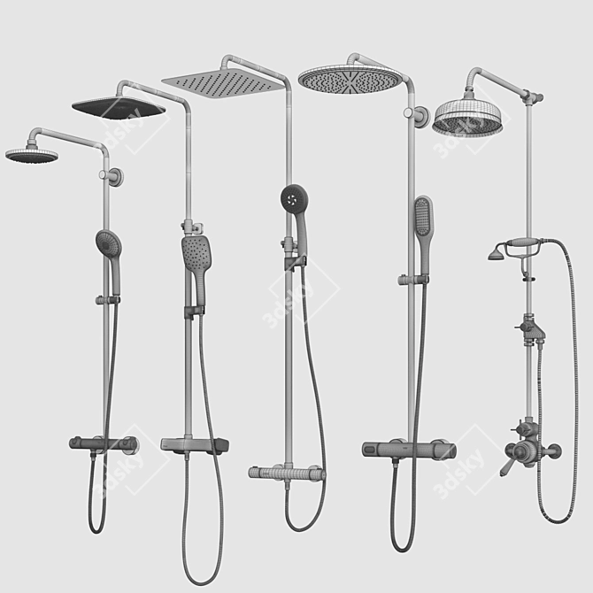 Luxury Shower Systems: Devon Devon | Ravak | GROHE 3D model image 5