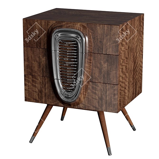 Retro Americana Chest: Jonathan Charles 50's Inspired 3D model image 1