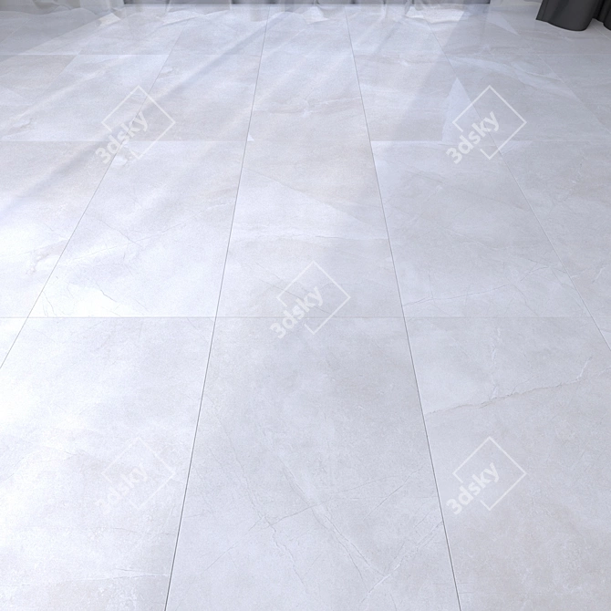 Felix White Marble Floor: Multi-Texture, High Quality 3D model image 1