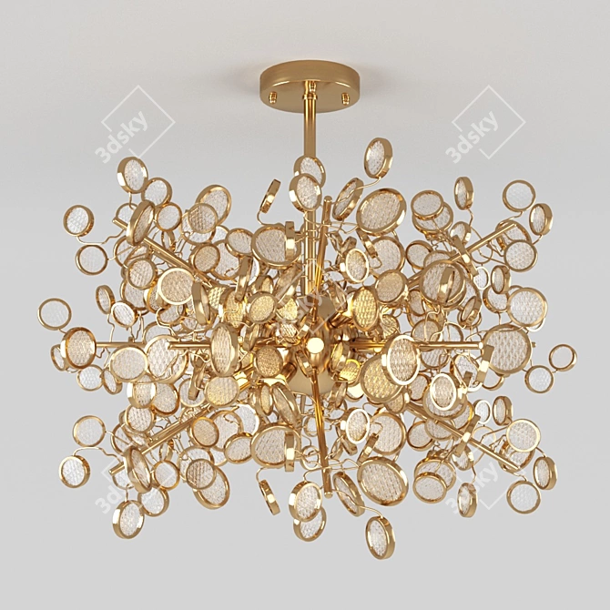 Modern Brass Metal Pendant Light 3D model image 1