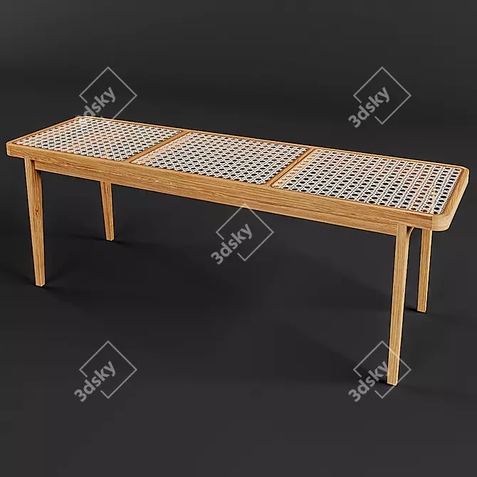 Norr11 Le Roi Oak Bench 3D model image 4