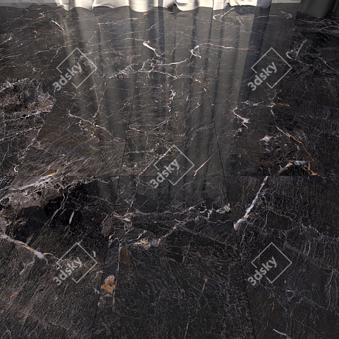 Java Black Marble Floor Tiles 3D model image 1