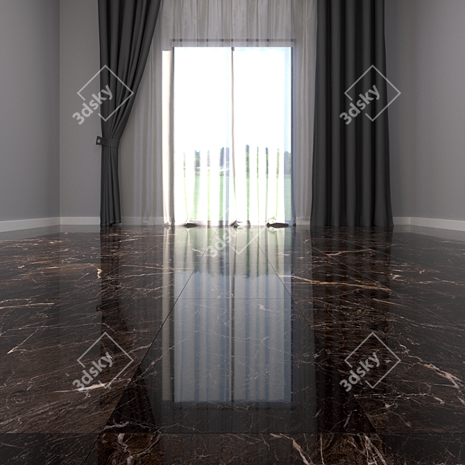 Java Brown Marble Floor Set 3D model image 2