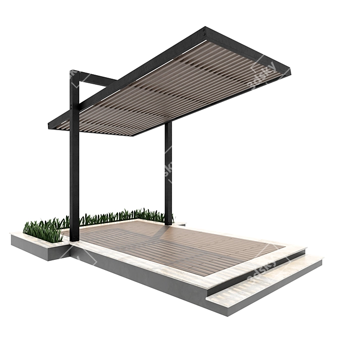 Versatile Pergola Set: 3ds max, FBX, Texture 3D model image 2