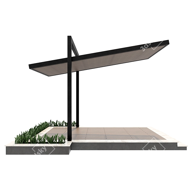 Versatile Pergola Set: 3ds max, FBX, Texture 3D model image 3