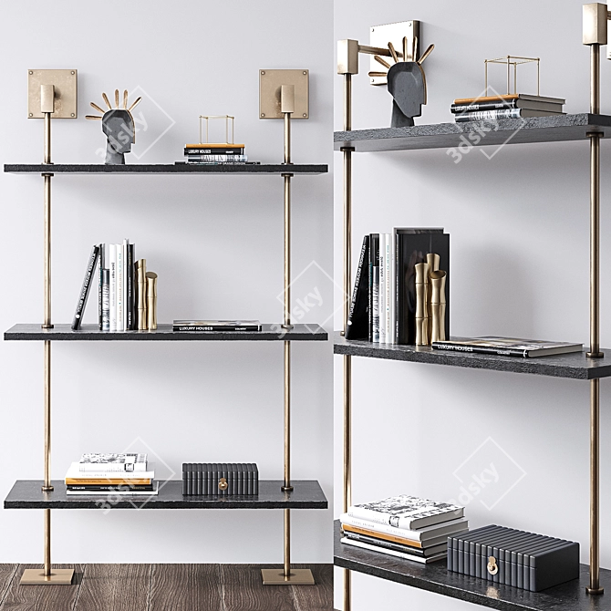 Marais 3 Tier Shelving - Elegant and Functional 3D model image 1