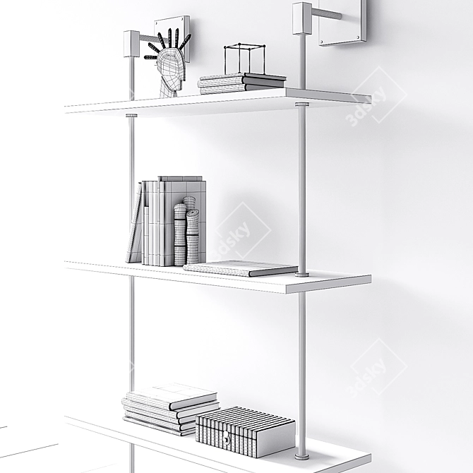 Marais 3 Tier Shelving - Elegant and Functional 3D model image 2