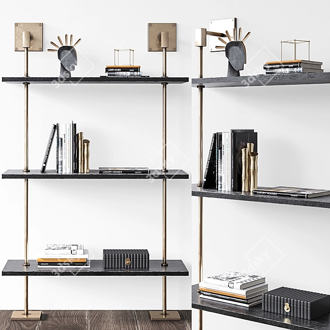 Marais 3 Tier Shelving - Elegant and Functional 3D model image 3