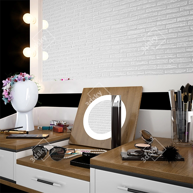 Glam Station: Ultimate Makeup Table Set 3D model image 3