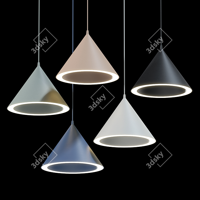 Sleek Cone Pendant Lamp - Lampatron CONTOUR 3D model image 1