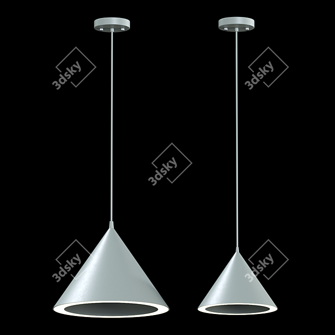 Sleek Cone Pendant Lamp - Lampatron CONTOUR 3D model image 2