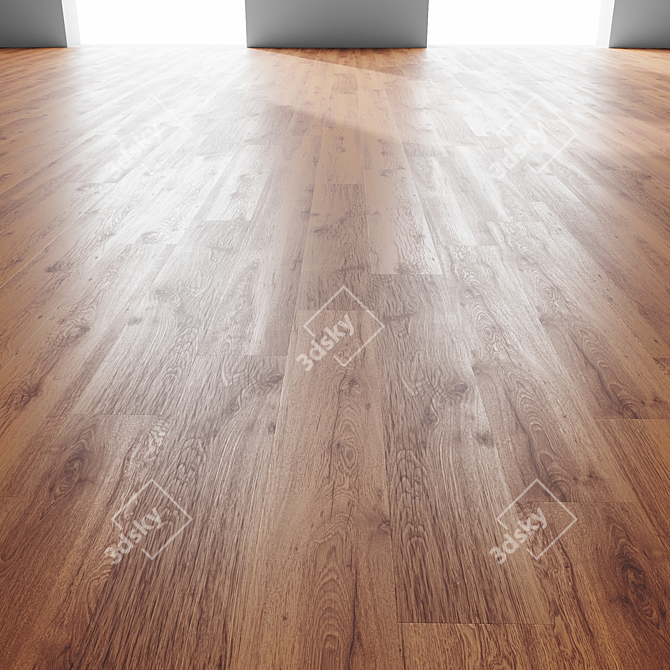 Antique Oak: Solid Board with Nature Line Structure 3D model image 1