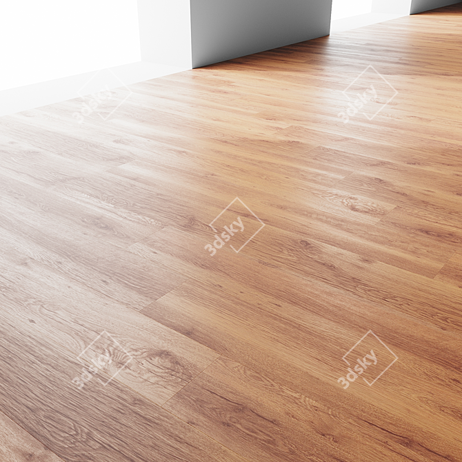 Antique Oak: Solid Board with Nature Line Structure 3D model image 2