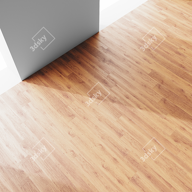 Antique Oak: Solid Board with Nature Line Structure 3D model image 5