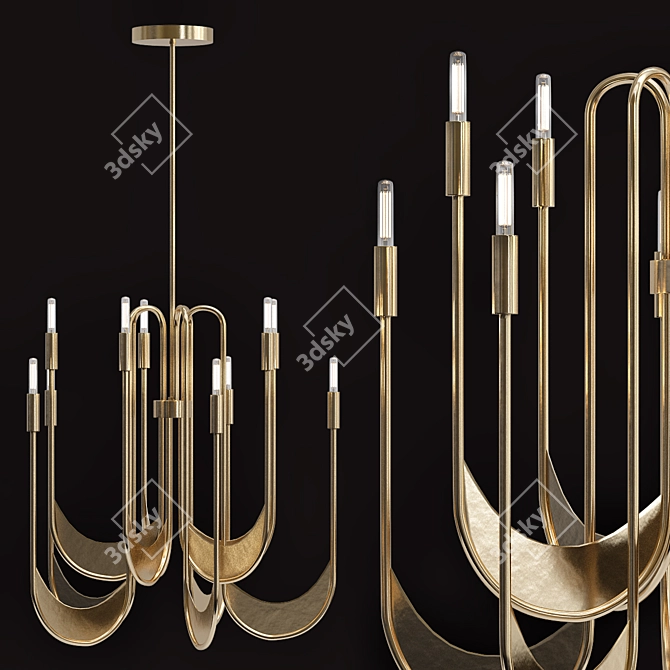 Golden Charm Chandelier | Vail 3D model image 1