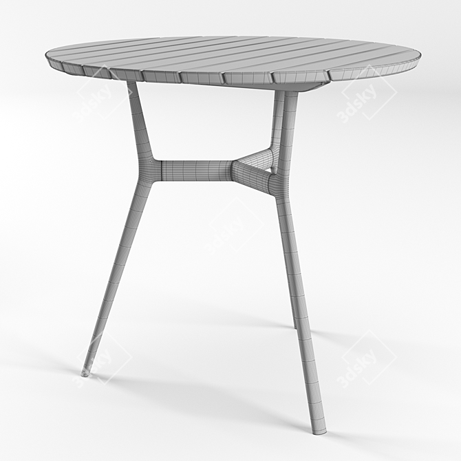 Tribu Teak Branch Bistro Table 3D model image 3