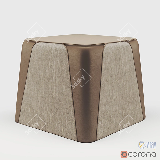 Luxurious Truffle Ottoman by Holly Hunt 3D model image 1