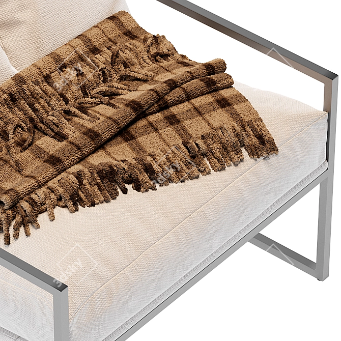 Luxury Armchair Rowen: Elegant Comfort for your Home 3D model image 4