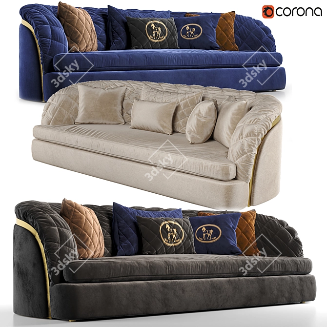 Elegance at its Best: Portofino Cantori Sofa 3D model image 1