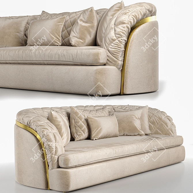 Elegance at its Best: Portofino Cantori Sofa 3D model image 2