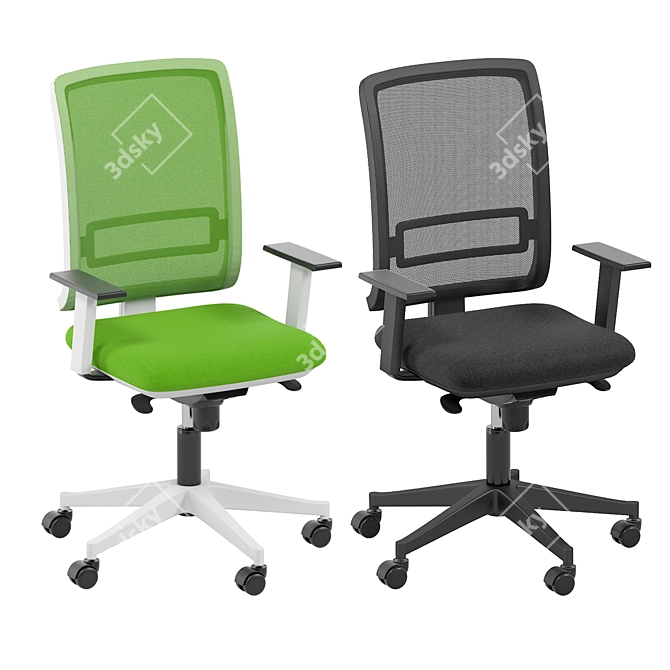 Modern Smart R net Chair 3D model image 2