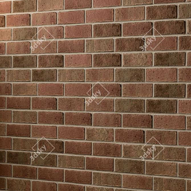 Faux Brick Wall Panel: Textured & Versatile 3D model image 2