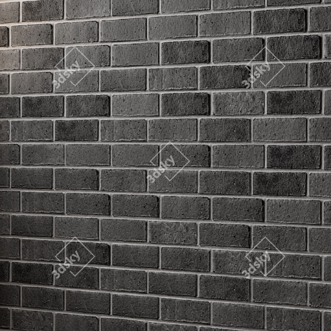 Faux Brick Wall Panel: Textured & Versatile 3D model image 3