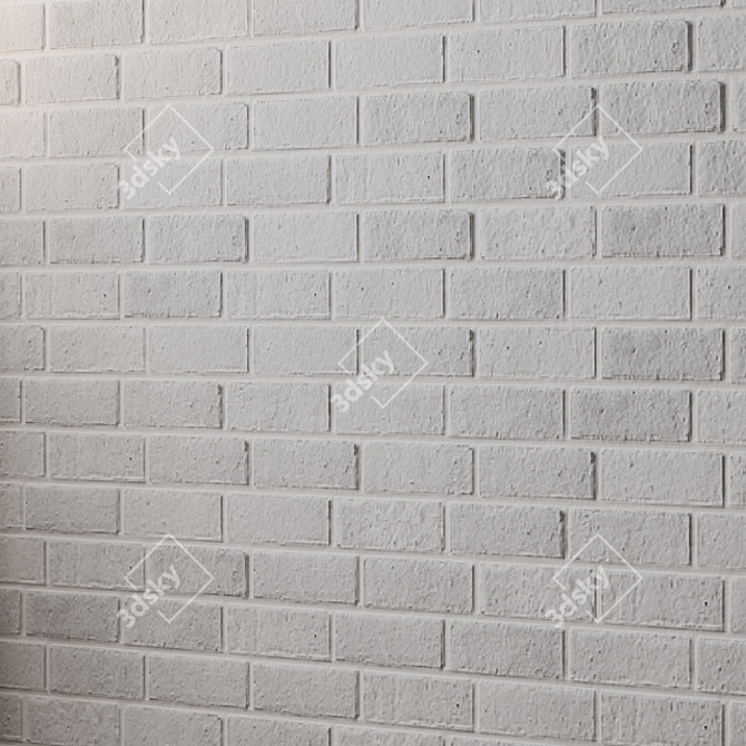 Faux Brick Wall Panel: Textured & Versatile 3D model image 4