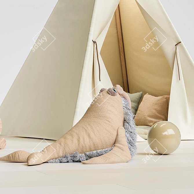 Kids Tent and Toy Furniture Set 3D model image 4